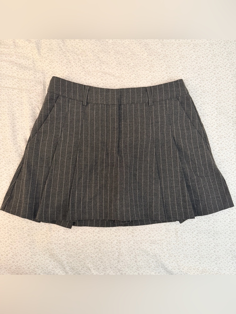 Dynamite Striped Pleated Mini Skort